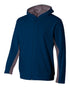 A4 Youth Full Zip Color Block Fleece Hoodie (NB4251), Color 'Navy/Graphite'